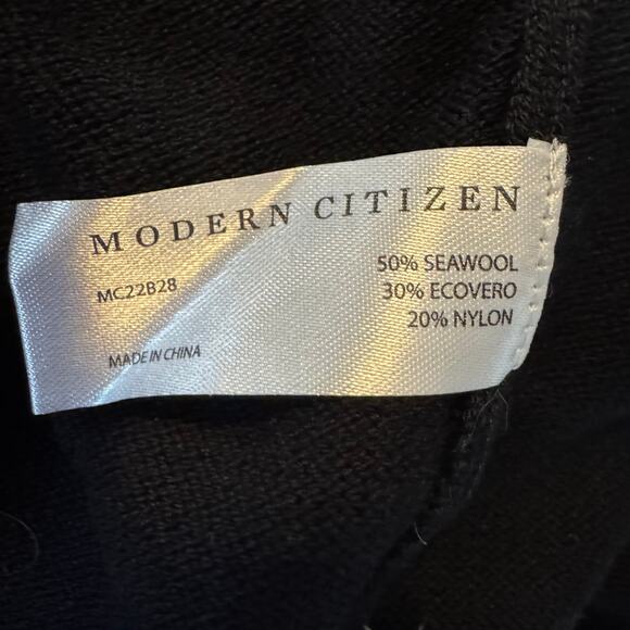 Modern Citizen Taryn Ruched Rib Knit Mini Skirt Black NWOT Women’s Size Medium - Picture 7 of 7